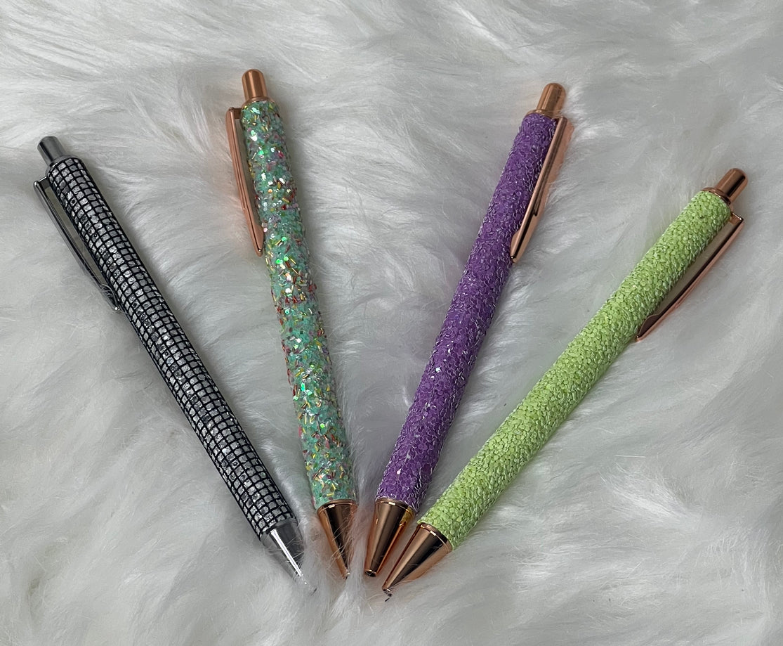 Glitter Clickable Pen