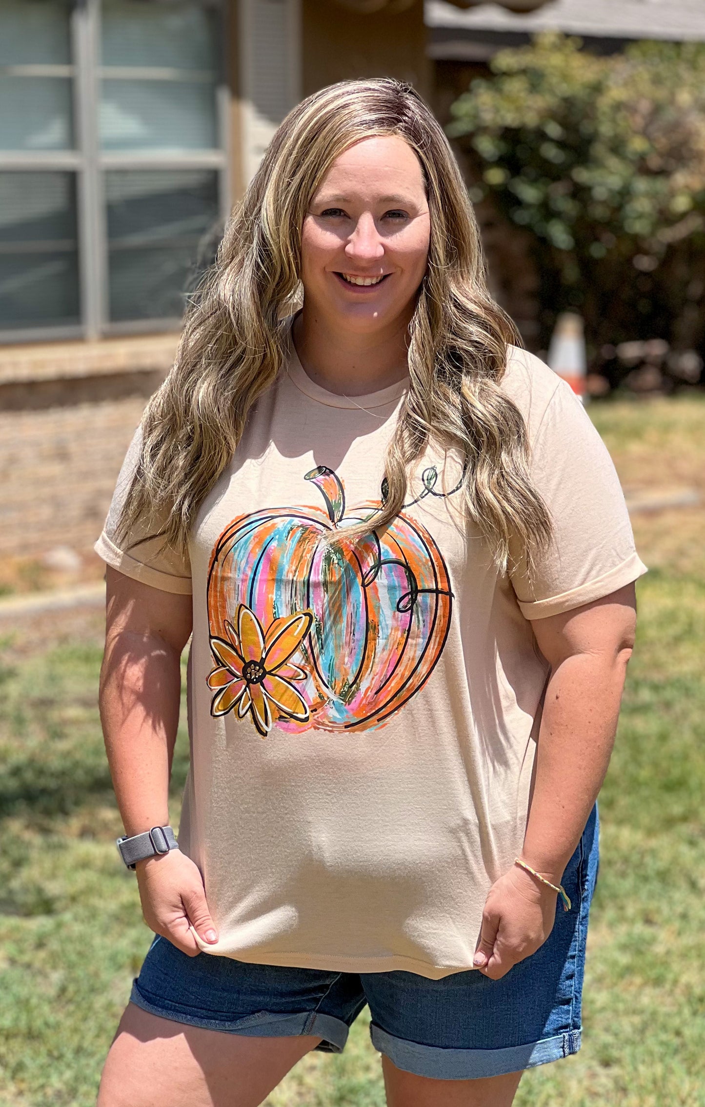 Watercolor Pumpkin Tee