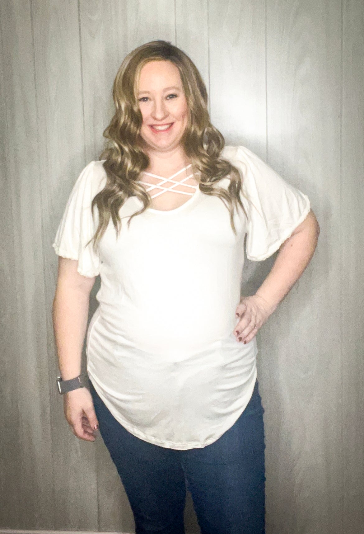 Off-White Top with Detail