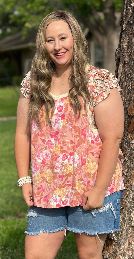 Blush Floral Top