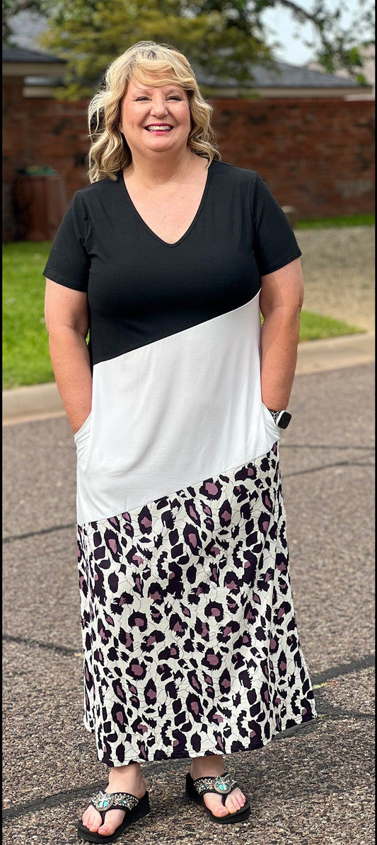 Black & White Leopard Dress