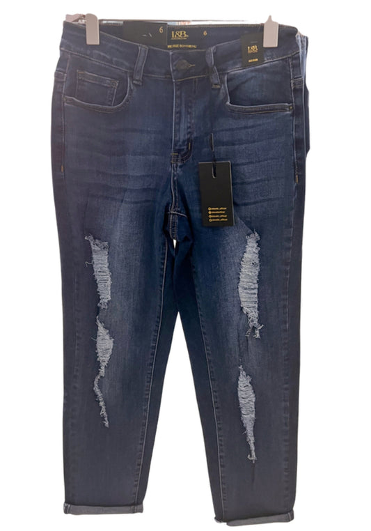 Mid Wash Distressed BF Jeans