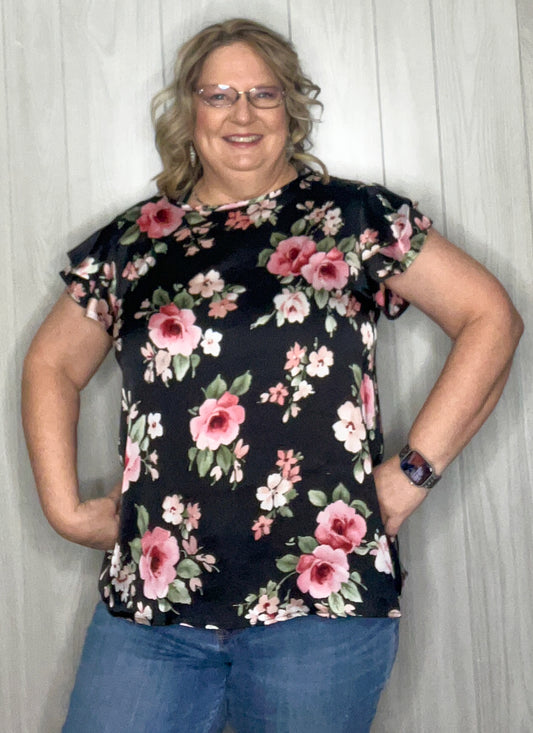Ruffle Floral Top